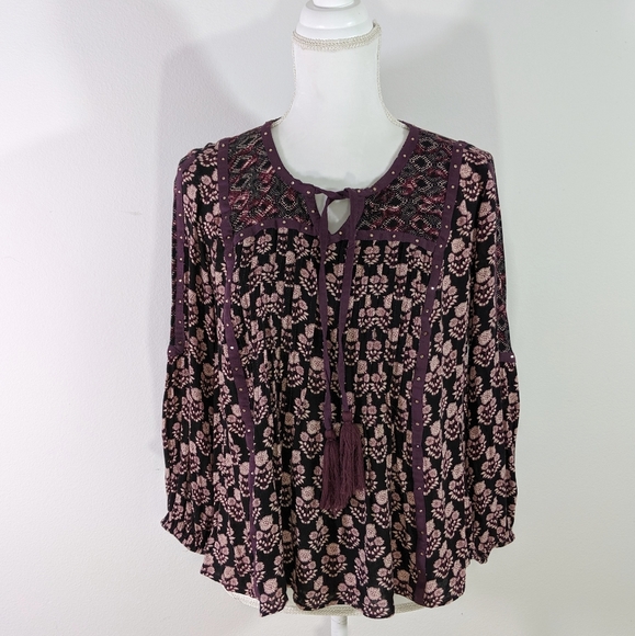 Style & Co Purple Poet Top